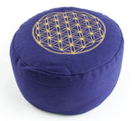 "Flower of Life" Round Meditation cushion with handle loop 15 cm round *3 colours*