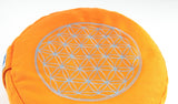 "Flower of Life" Round Meditation cushion with handle loop 15 cm round *3 colours*