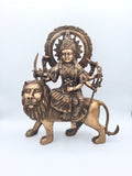 Grande statue en laiton de Durga hauteur 37 cm