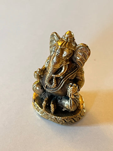 Miniature Baby Ganesha small brass statue 3cm