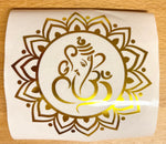 Autocollants imperméables en feuille d'or 3 styles - Om Mandala, Fleur de vie ou Ganesha