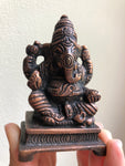 Ganesha sitting brass statue 9cm