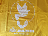 Unisex Men's Peace Ambassador Standard Cotton Yellow Yoga T-shirt