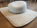 100% Pure merino wool cover round meditation cushion - 15 cm height