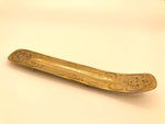 Incense holder boat shape - golden brass