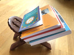 Wooden book stand - compact size - 21 x 11 x 16 cm