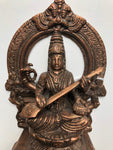 Statue en laiton Saraswati - Grand 18cm