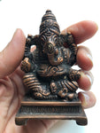 Ganesha sitting brass statue 9cm