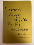 Serve Love Give Grand carnet A5 avec pages vierges - 3 couleurs
