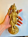 Vishnu Golden Brass statue - Large 18.5cm