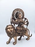 Large Durga brass statue 37 cm height