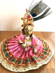Statue de Krishna bambin habillé, 9cm