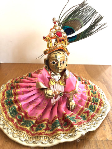Radha Krishna Brass Idol With Dress and Jewelry,krsna,radha Krsna,krsna  Statue,temple Poojan Use ,10 Inch Radha Krishna,lord Radha Krishna, - Etsy