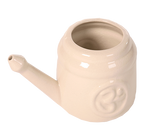 Ceramic Neti Pot cream colour with OM
