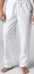 100% Organic Cotton White Unisex Traditional Yoga pants Trousers (with embroidered OM)