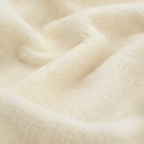Couverture de yoga méditation blanche 100% pure laine mérinos - 135cm x 200cm