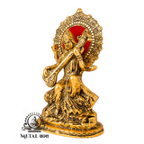 Déesse Saraswati Statue en métal - 22cm de haut