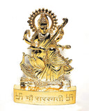 Petite statue en métal Saraswati - Hauteur 12 cm