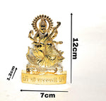Small Saraswati Metal statue - 12 cm Height