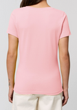 T-shirt de yoga pour femme 100 % coton biologique rose bonbon (Om Namah Sivaya)