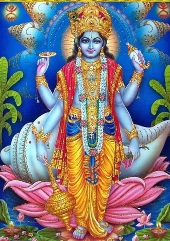 Vishnu Standing Extra Thick Postcard